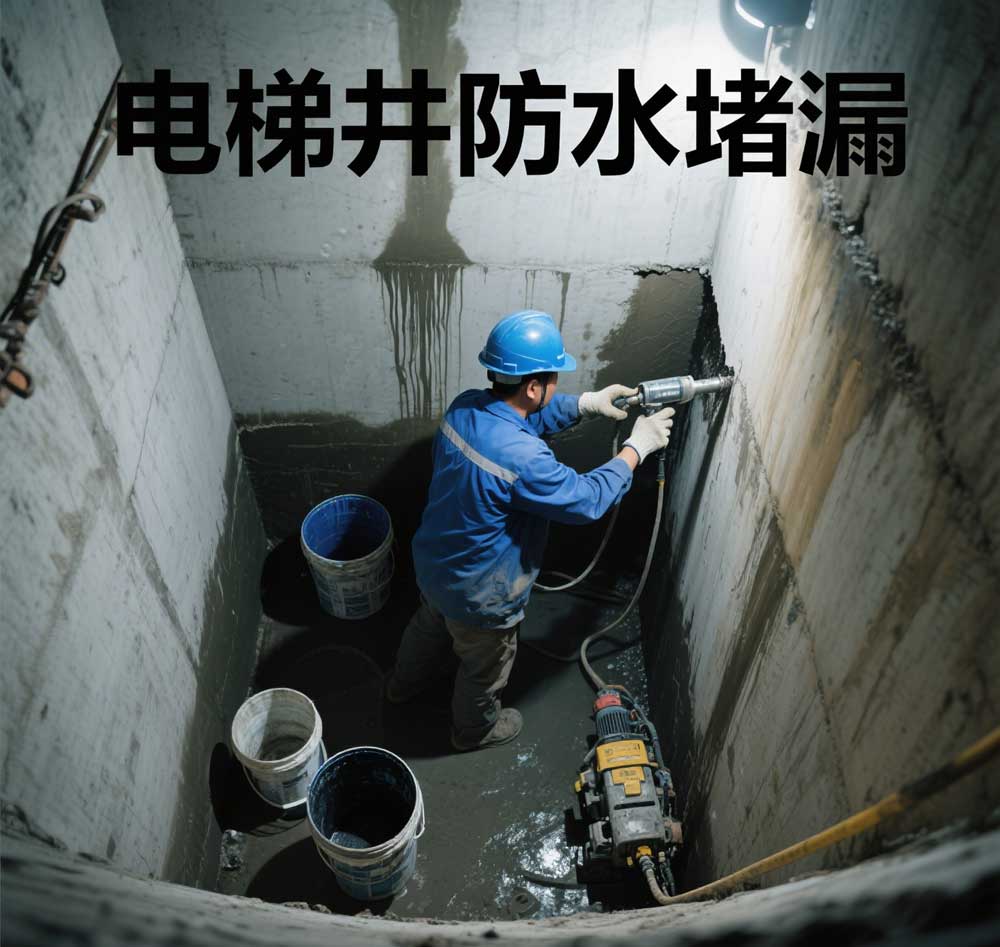 电梯井防水堵漏，东莞专业电梯井漏水维修公司